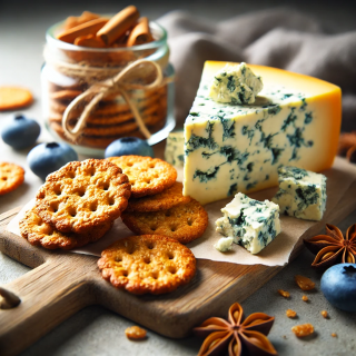 En-cas Fromage Bleu et Crackers kéto