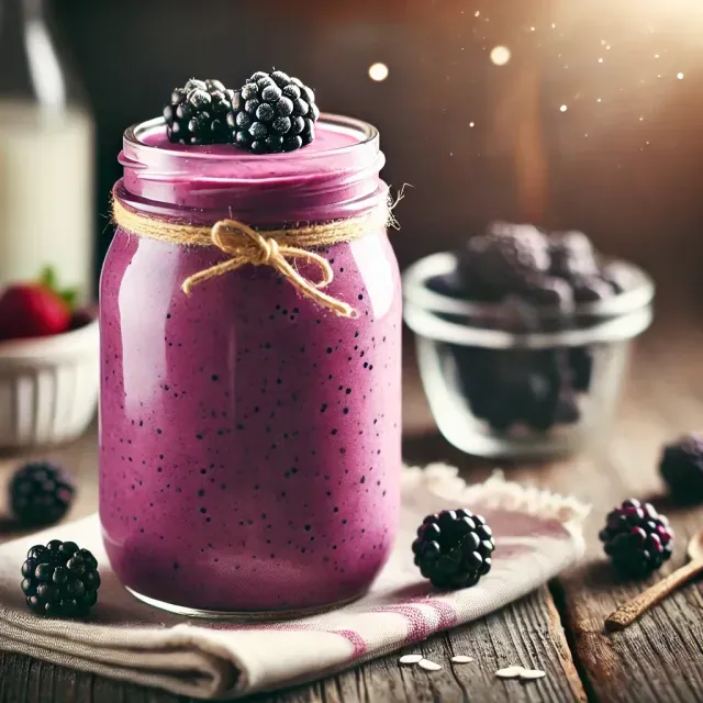 Smoothie aux Mûres et Lait d'Amande