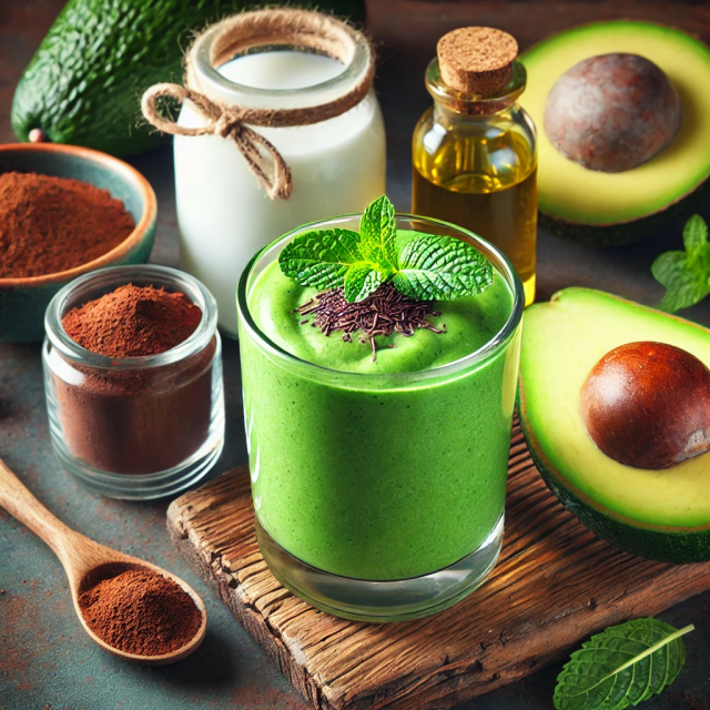 Smoothie avocat menthe kéto