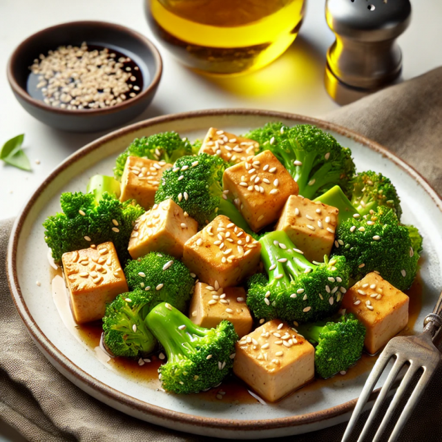 Sauté de brocoli et tofu kéto