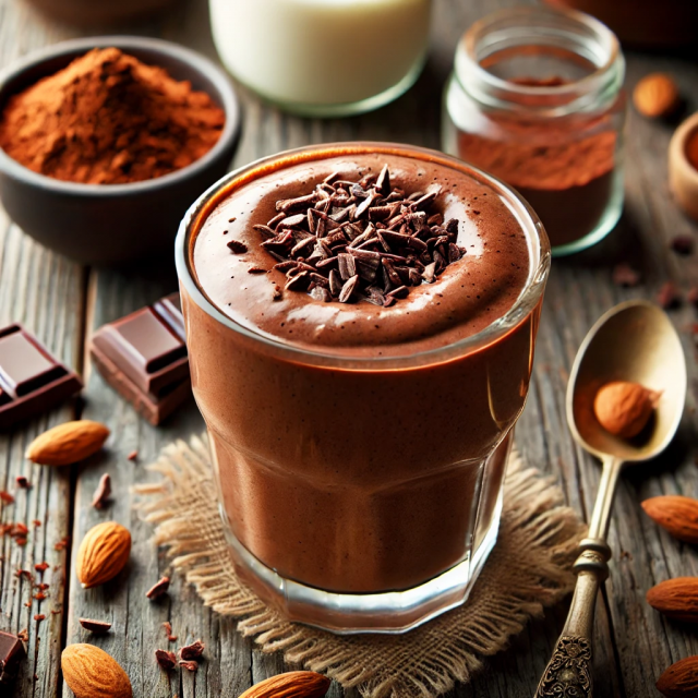 Smoothie au cacao et beurre d'amande kéto