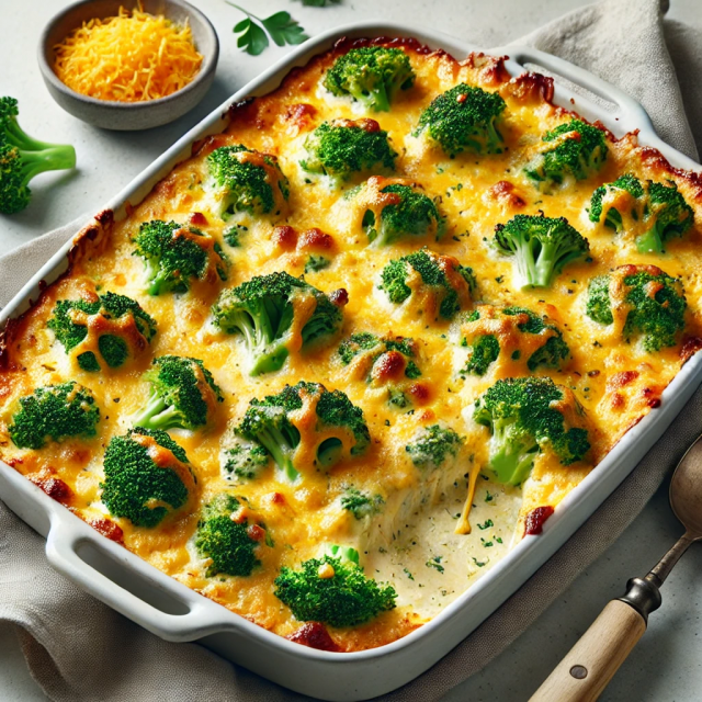 Gratin de brocoli au fromage kéto