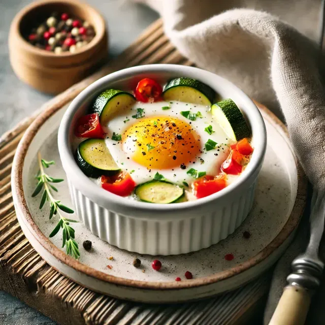 Oeuf cocotte aux Petits Légumes kéto