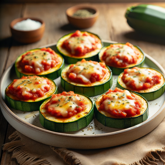 Mini Pizzas de Rondelles de Courgettes kéto